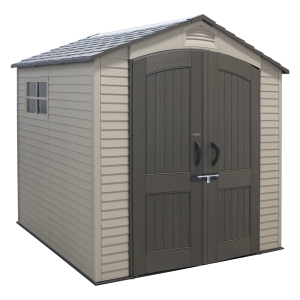 Lifetime 2.1 x 2.1 x 2.27m Desert Sand Polyethylene Plastic Garden Shed